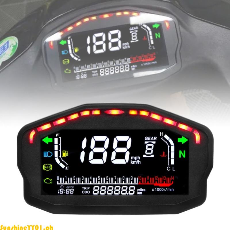 SUN Universal Digital Motorcycles Meter Speedometer LED Digital ...