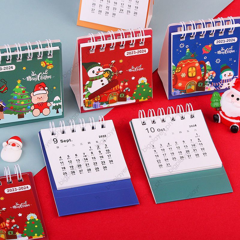2024 Cartoon Christmas Calendar Cute Mini Calendar Desktop Decoration