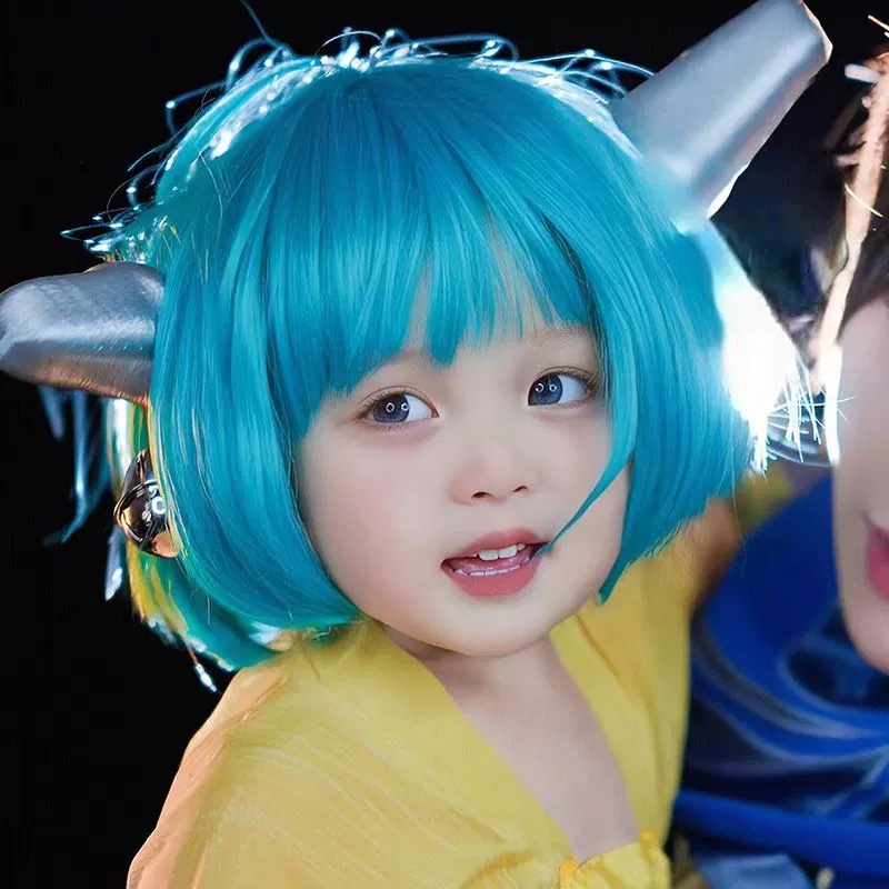 Blue wig for outlet toddler