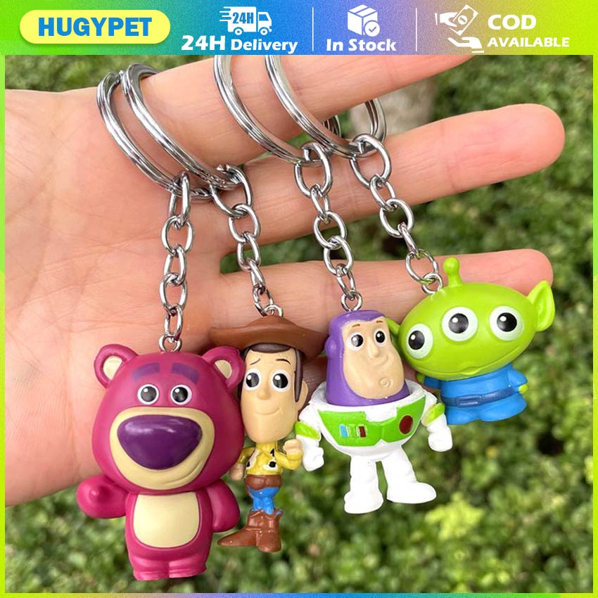 Toy Story Keychains Buzz Lightyear Woody Lotso Keyring Collection Bag ...