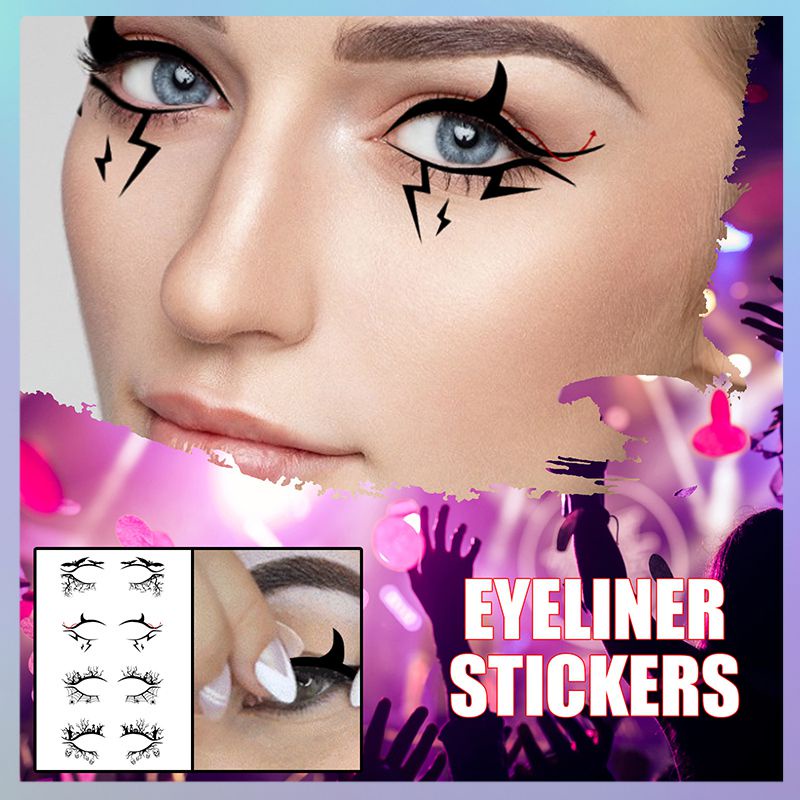 Halloween Eye Shadow Stickers Reusable Waterproof Spider Eyeliner ...