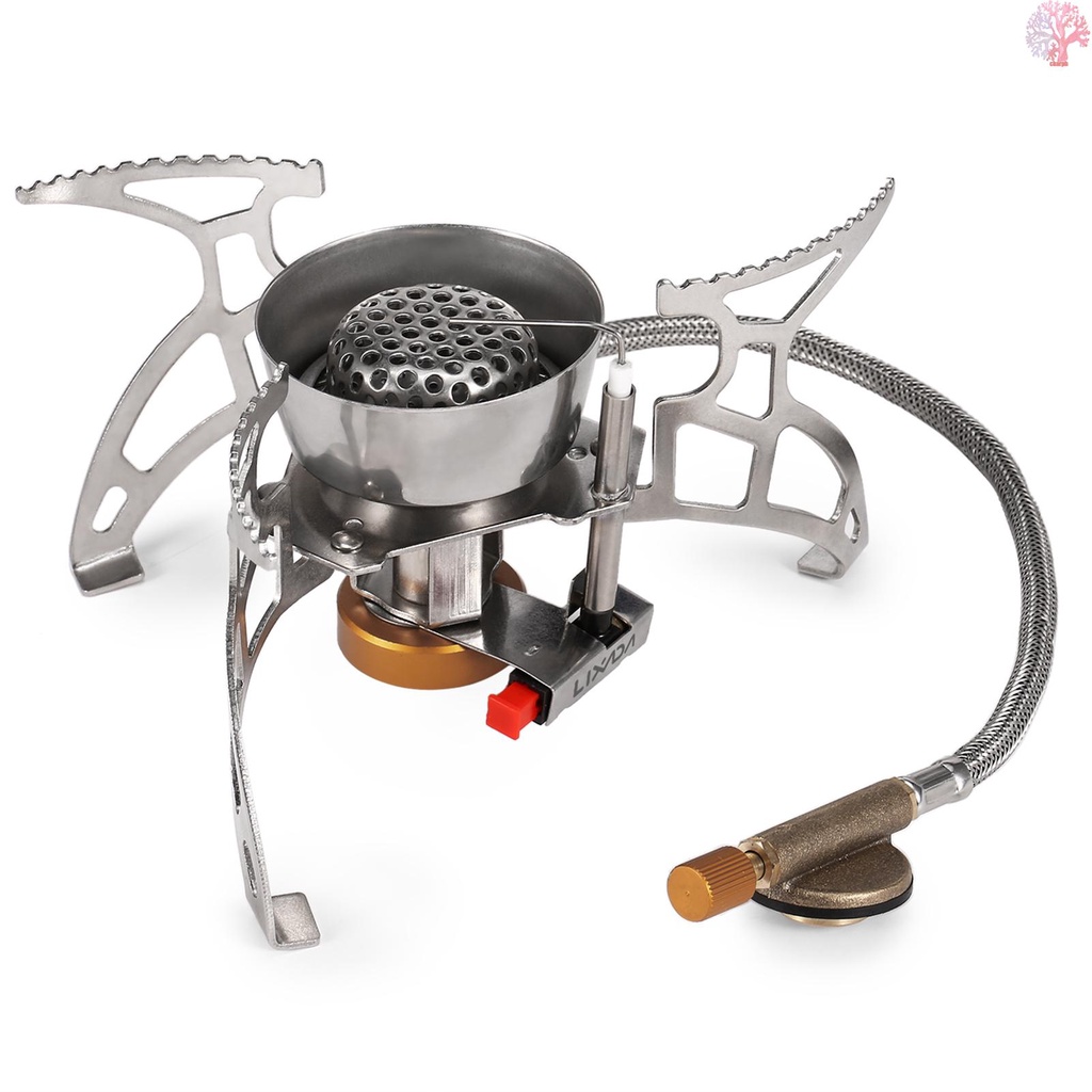 ILixada Foldable Camping Gas Stove Windproof Piezo Ignition