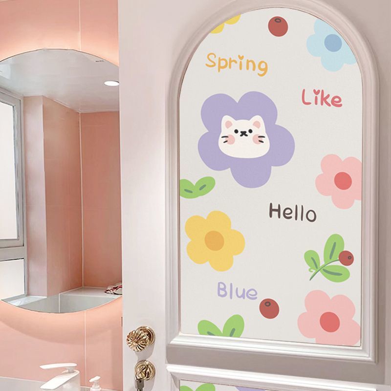 Selfadhesive Bathroom Window Film Influencer Kitchen Glass Sticker Translucent Impervious
