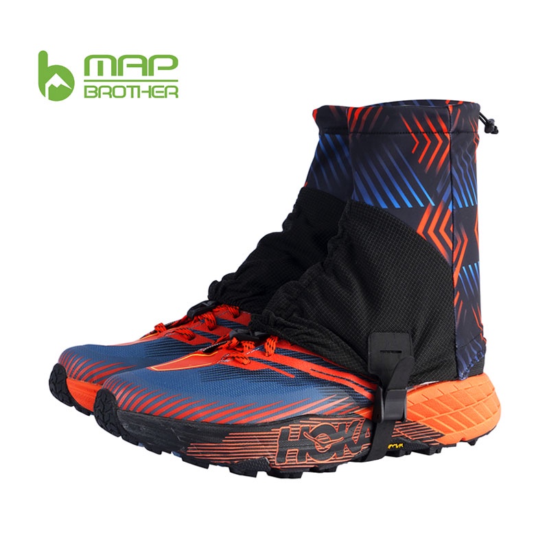AONIJIE Low Trail Gaiters Reflective Ankle Gators Protective Shoe Covers With UV Protection & Breathable & Sand Prevention For Triathlon Marathon Hiking (Black Blue