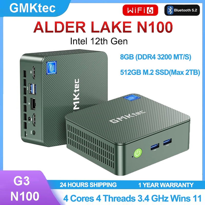 Gmktec G Mini Pc Intel Th Alder Lake N Windows Pro Ddr Wifi Bt M Ssd Desktop