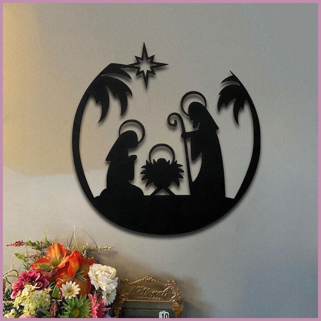 Metal Nativity Scene for Wall Christmassy Wall Metal Nativity Set in ...