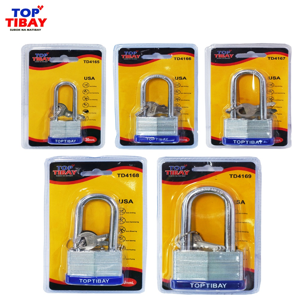 COD TOPTIBAY PADLOCK TD4165 (30mmL), TD4166 (40mmL), TD4167 (45mmL ...