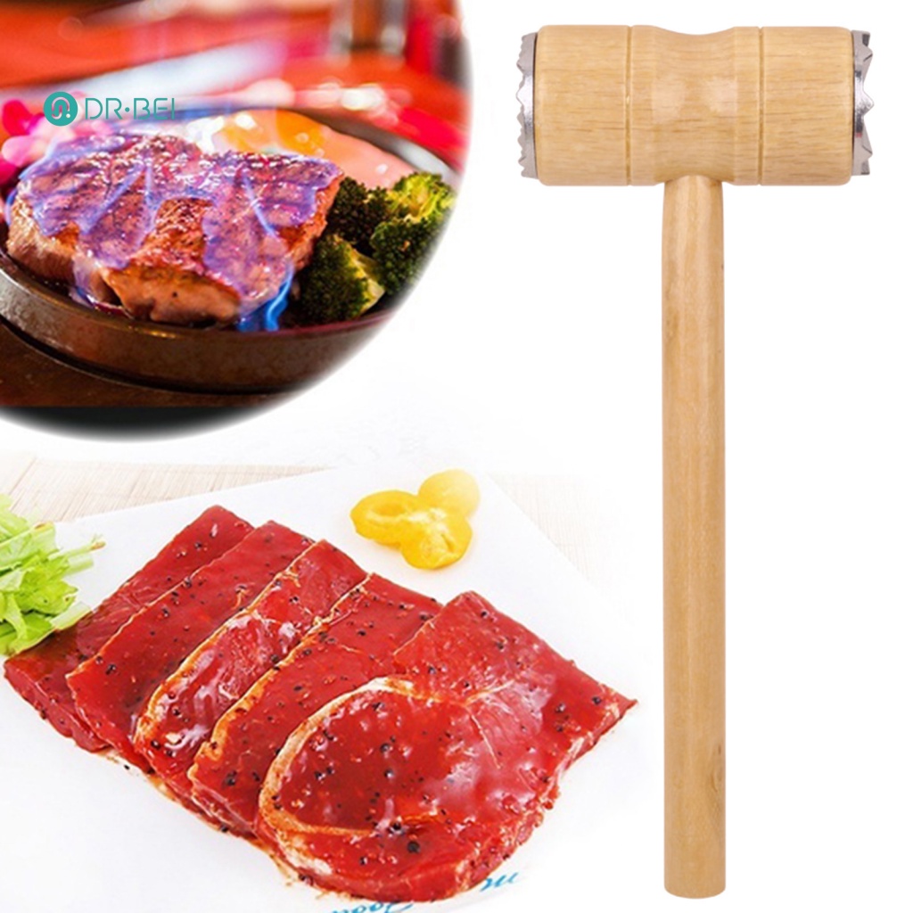 DR BEI Heavy Duty Meat Hammer Heavyduty Meat Tenderizer Premium Double