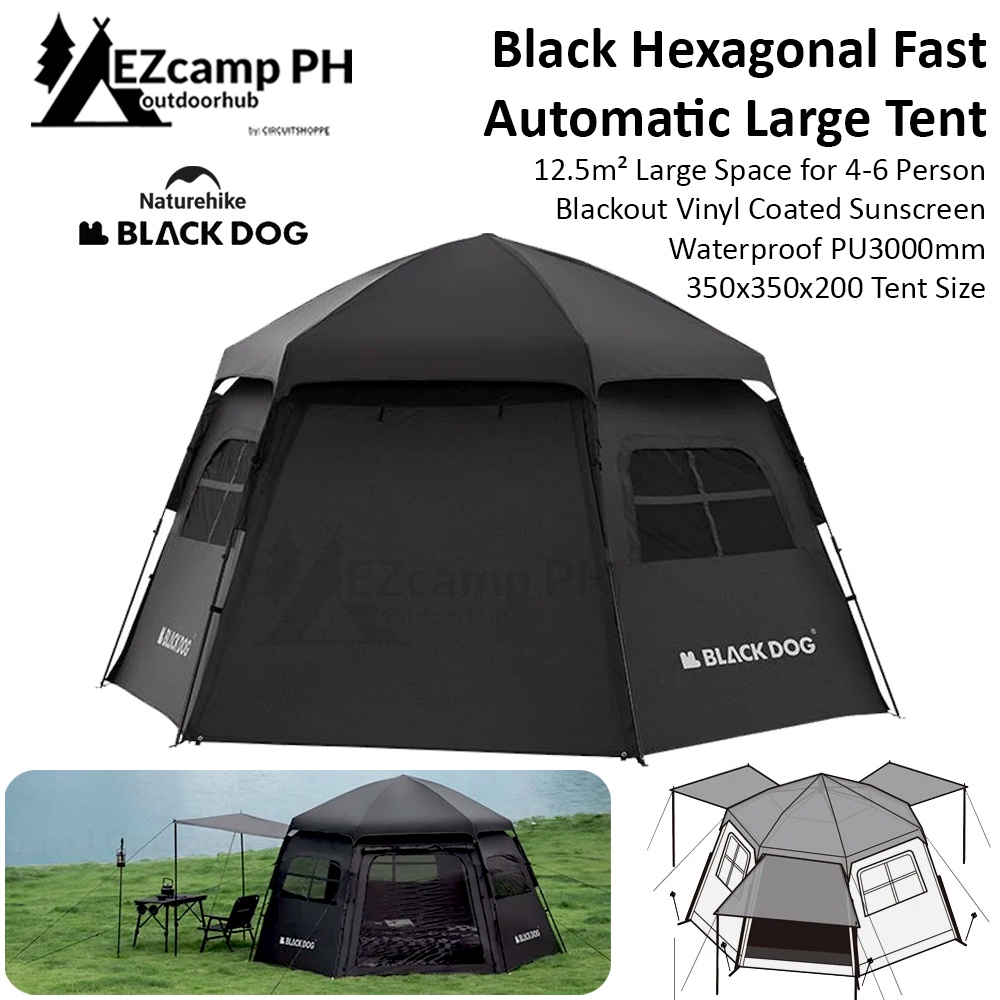 BLACKDOG by Naturehike Hexagonal Fast Automatic Camping Outdoor Tent ...