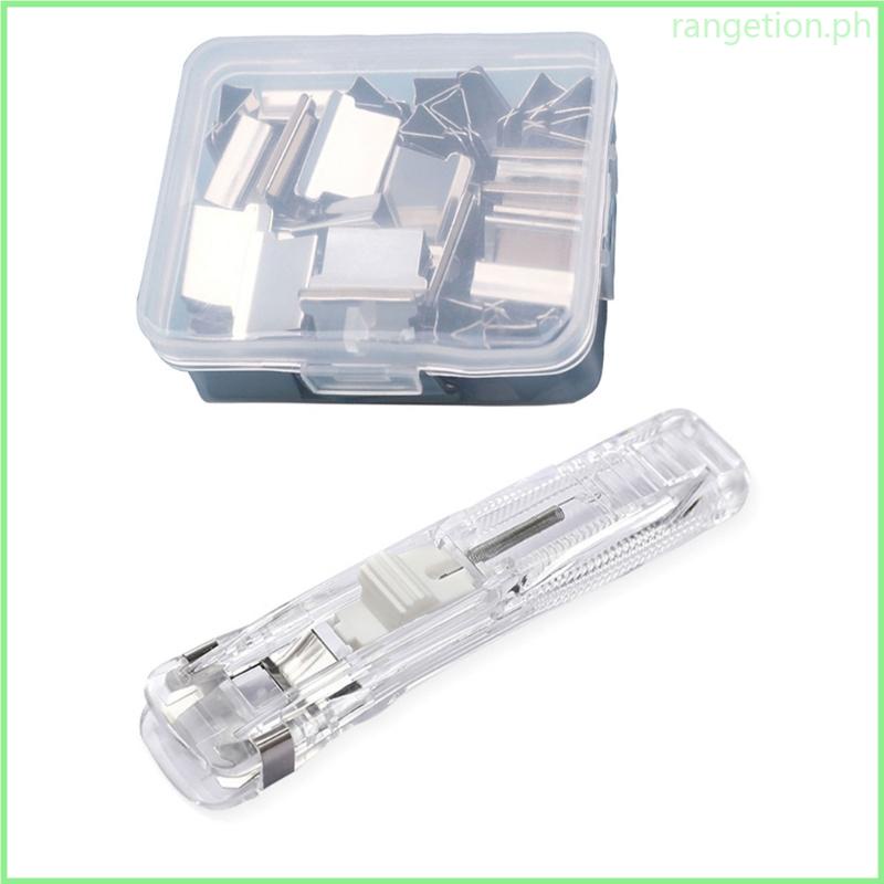 RAN Paper Clamp Dispenser Handheld Paper Clip Clamp Dispenser 40 Sheets