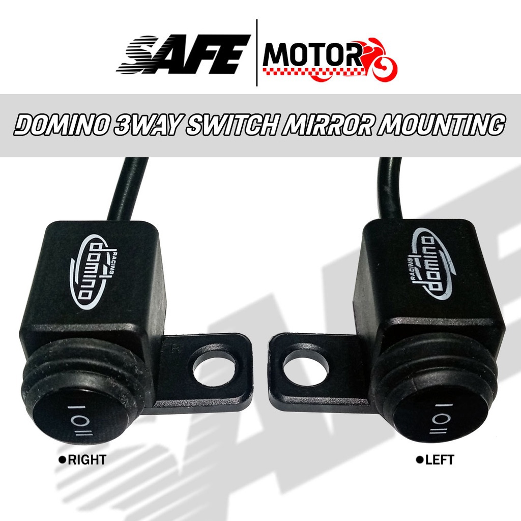 DOMINO Mini Driving Light Mirror Mount Switches Hazard Fog Light ON OFF