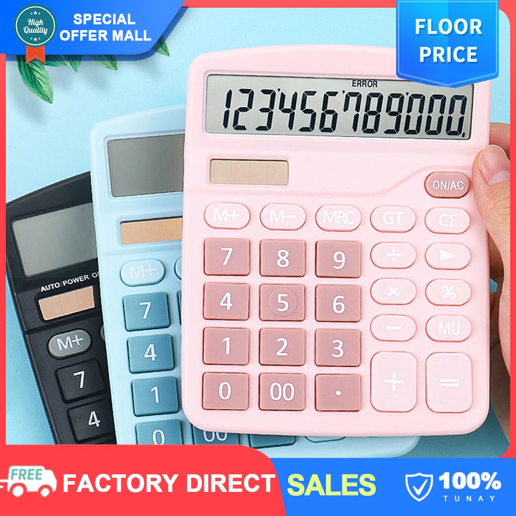【Large Screen】Solar and Battery Calculator 12 Digits Electronic ...