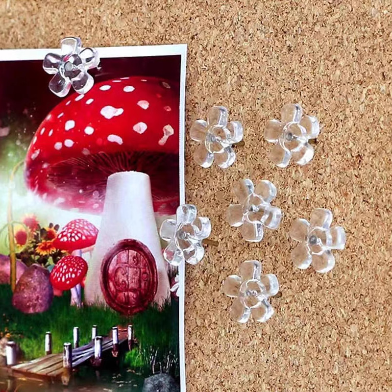 Pushpin Transparent Plum Nail Photo Wall Push Pin Colored Nails Flat ...