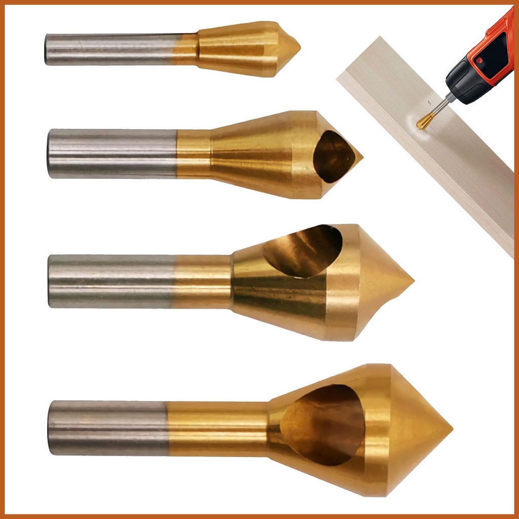 Countersink Drill Bit Set Bevel Cutter Chamfer Tool Counter Sink Bit ...