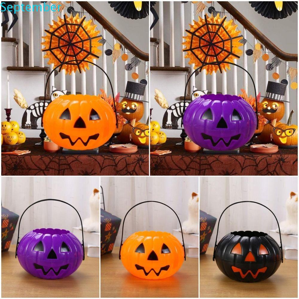 SEPTEMBER Halloween Candy Buckets, Halloween Candy Buckets Mini Pumpkin