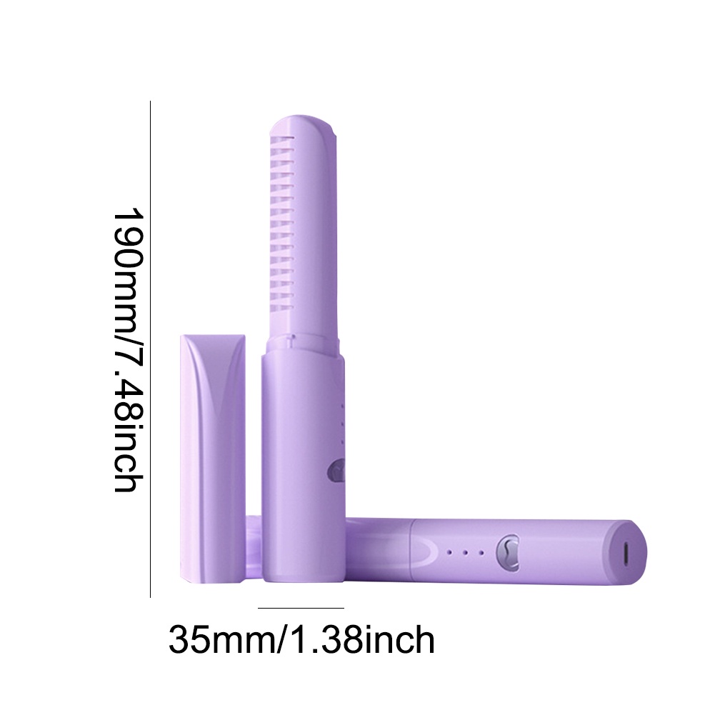 Anti-Scald Straightener Comb 70Mins Long Battery Life USB Rechargeable ...