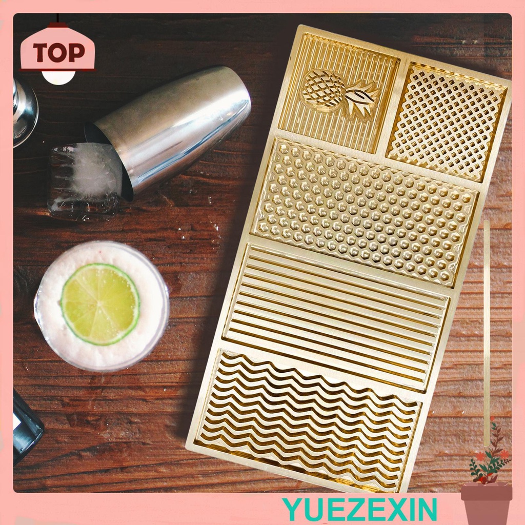 Ice Cube Stamping Plate Brass Ice Cube Branding Plate Pineapple Wave
