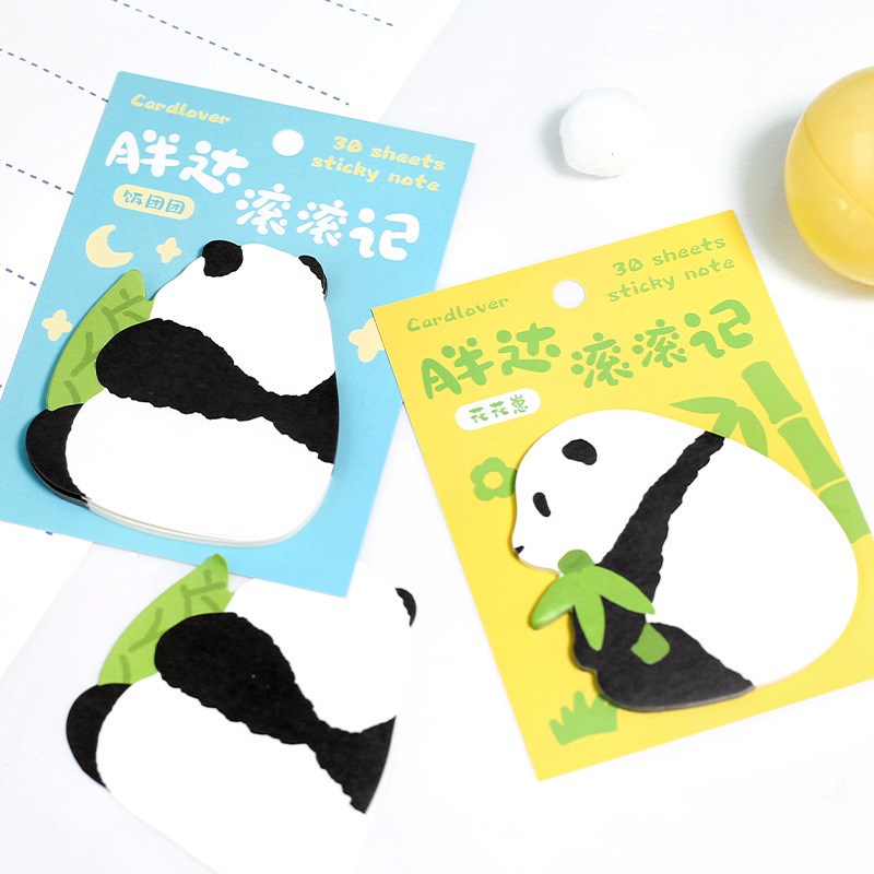 30 Pcs Pandas Sticky Notes Cute Cartoon Pandas Self-Stick Notes Pads ...