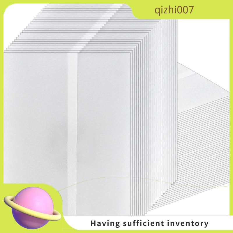 qizhi007 150Pcs PreFolded Vellum Jackets Transparent White PreFolded