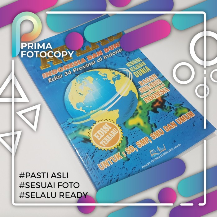 Atlas of Indonesia and the World, 34 Provinces Edition | 23.5cm x 15cm ...
