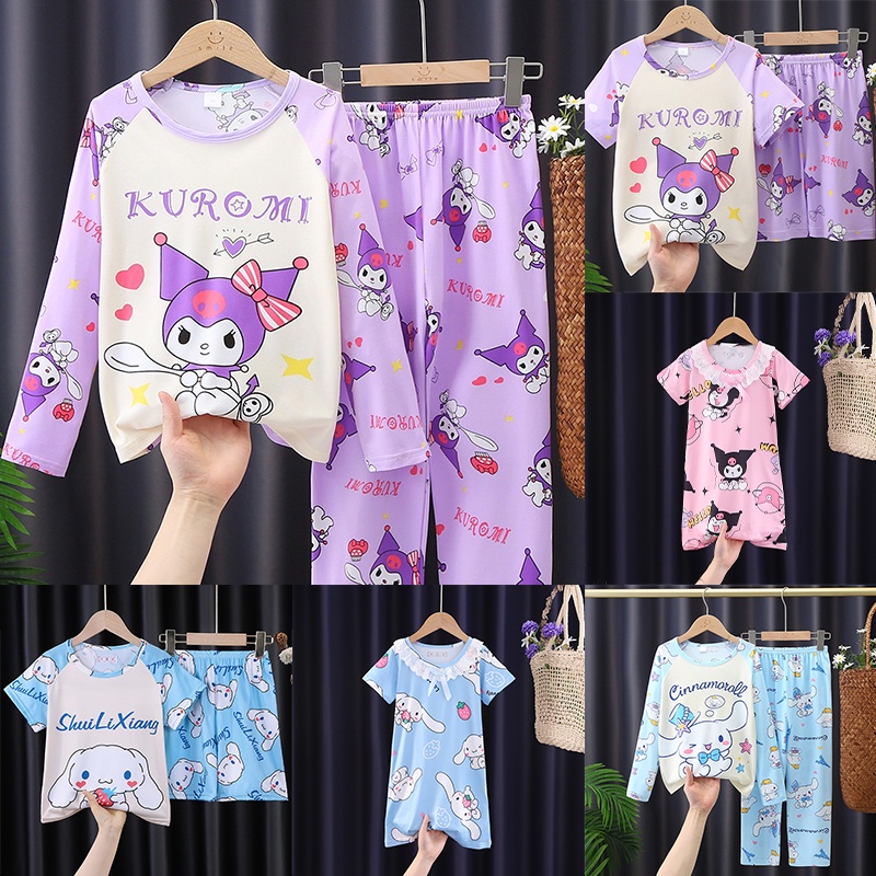 Kuromi Pajama For Kids Cinnamoroll Lotso Pajama For Girls Thin Cartoon ...