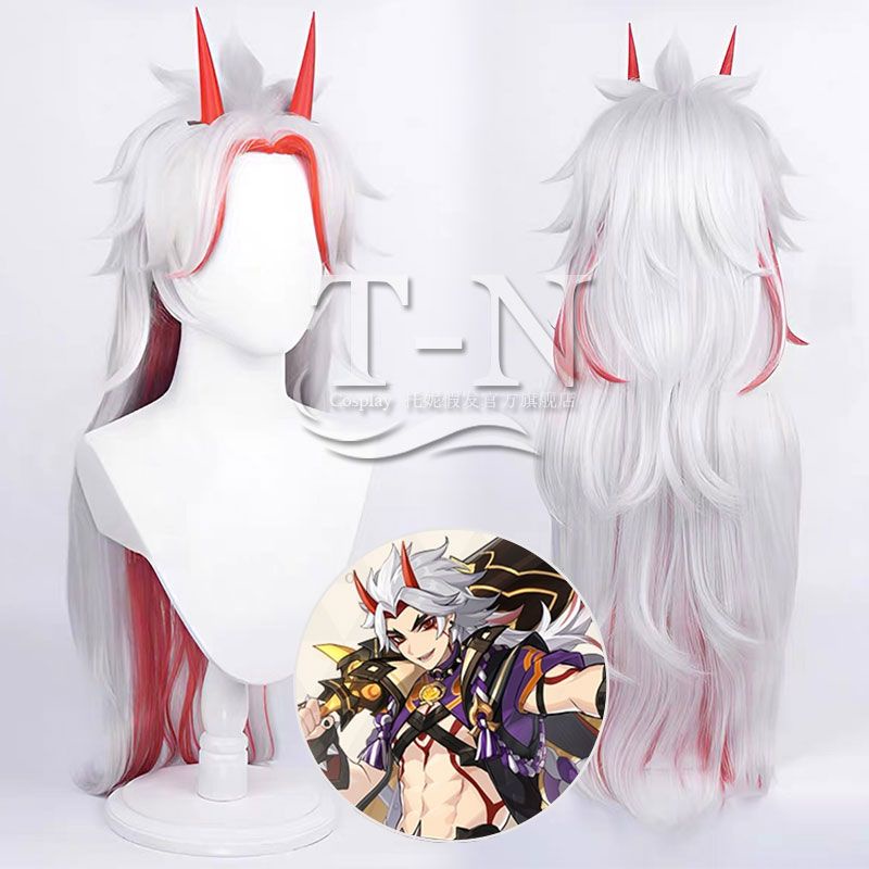 Genshin Impact cos Arataki Itto Cosplay Anime character wig | Shopee ...