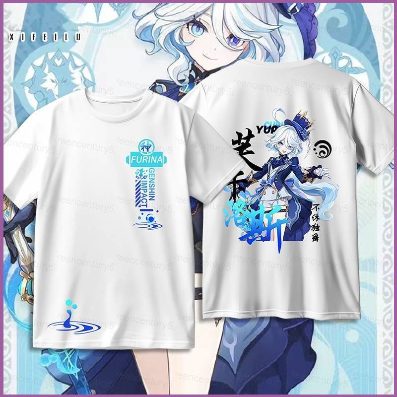 CWC Genshin Impact Furina Tshirt Anime Unisex Tee Cosplay Focalors ...