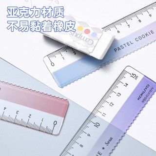 Kokuyo Kokuyo Japanese Light Color Cookie Clear Sky Ruler Wave Pattern 