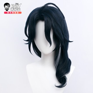 Pantalone Cosplay Wig Game Genshin Impact Fatui Cosplay HSIU Black blue ...