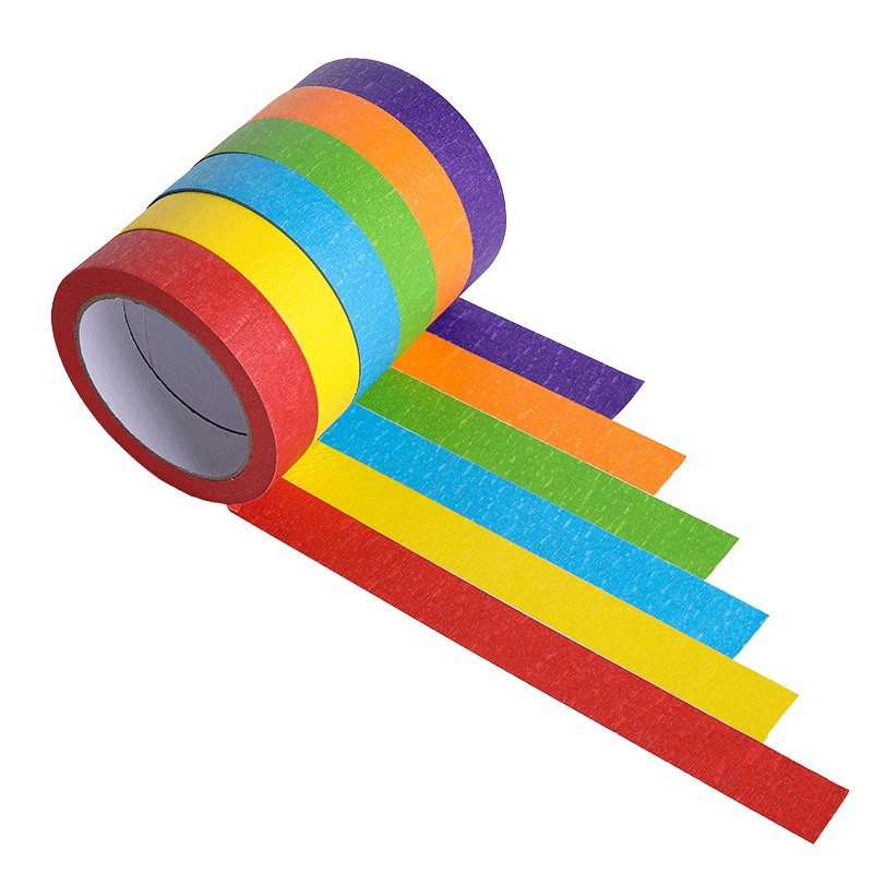 20M Painters Colored Masking Tape Rainbow Colorful Craft Art Paper Tape ...