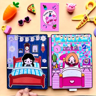 Toca Life World Quiet Book Wednesday And The Witch Paper Doll House 