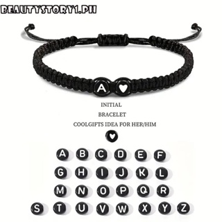 Letras Para Pulseras High Quality Braided Bracelet Real Leather Bracelet  Heart With letter Student Couple Bracelets