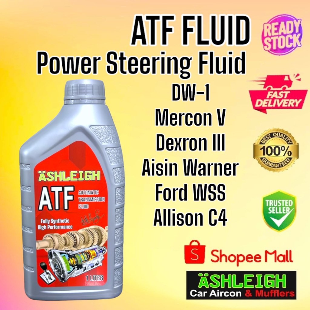 Ashleigh 1Liter ATF Automatic Transmission Fluid Power Steering DW1 MERCON DEXRON FORD ALLISON