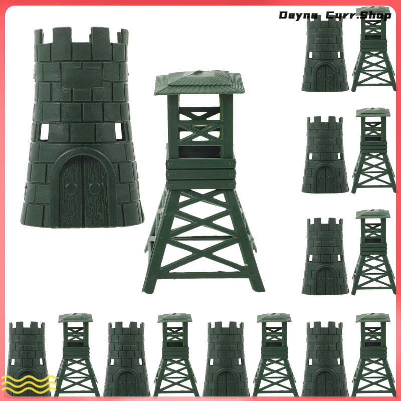 10 Set Army Model Fortress Tower Kits Sand Table Toy Soldiers Equipment ...