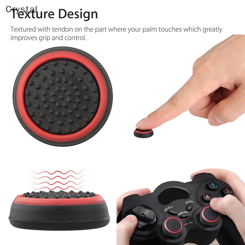 Crystal- 4PCS Controller Game Accessories Thumb Stick Grip Joy Cap For PS3  PS4 XBOX NEW