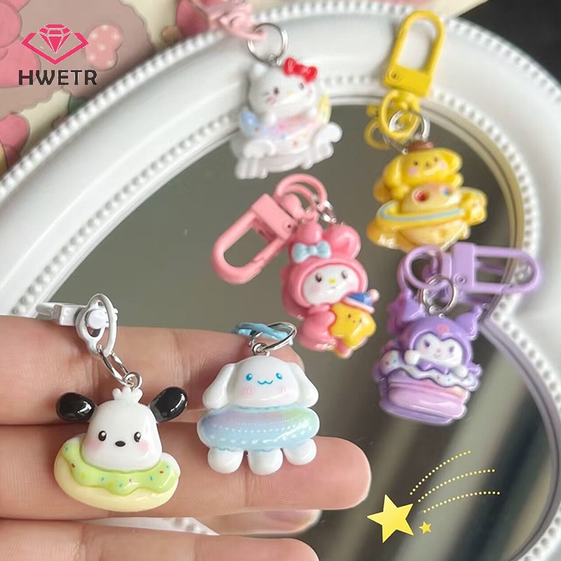 HWETR Fantasy Starry Sky Hello Kitty Keychain Cute Cartoon Melody ...