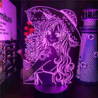 3d Led Lamp Anime Fire Force Maki Oze for Bedroom Decorative