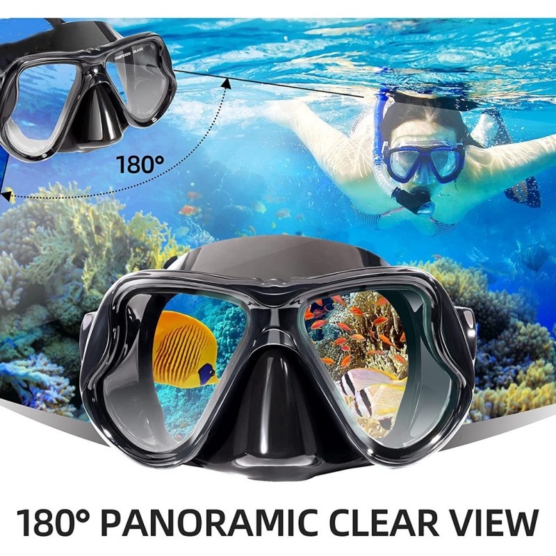 Tempered Glass Diving Goggles Snorkeling for Swimming Adult HD Antifog