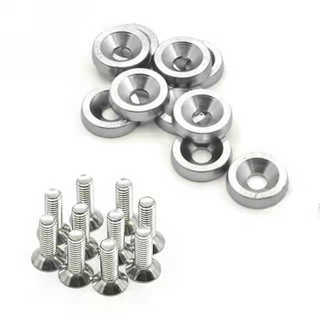 MOTOX 10pcs/Pack M6 JDM Style Fender Washers Aluminum Alloy Washers And ...