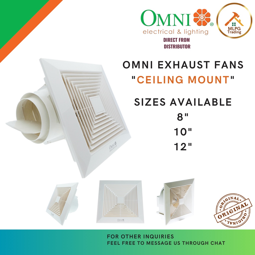 Omni Ceiling Mounted Exhaust Fan (8