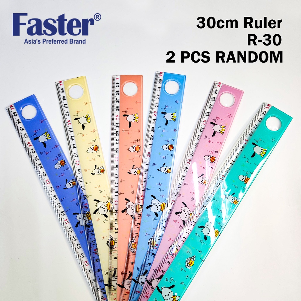 Hard Plastic Ruler Cartoon (30cm x 2 Pcs/Set) R-30 | Shopee Philippines