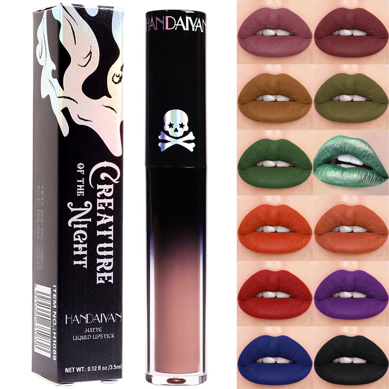 Goth Lip Gloss Exaggerate Halloween Lips Makeup Waterproof Long Lasting
