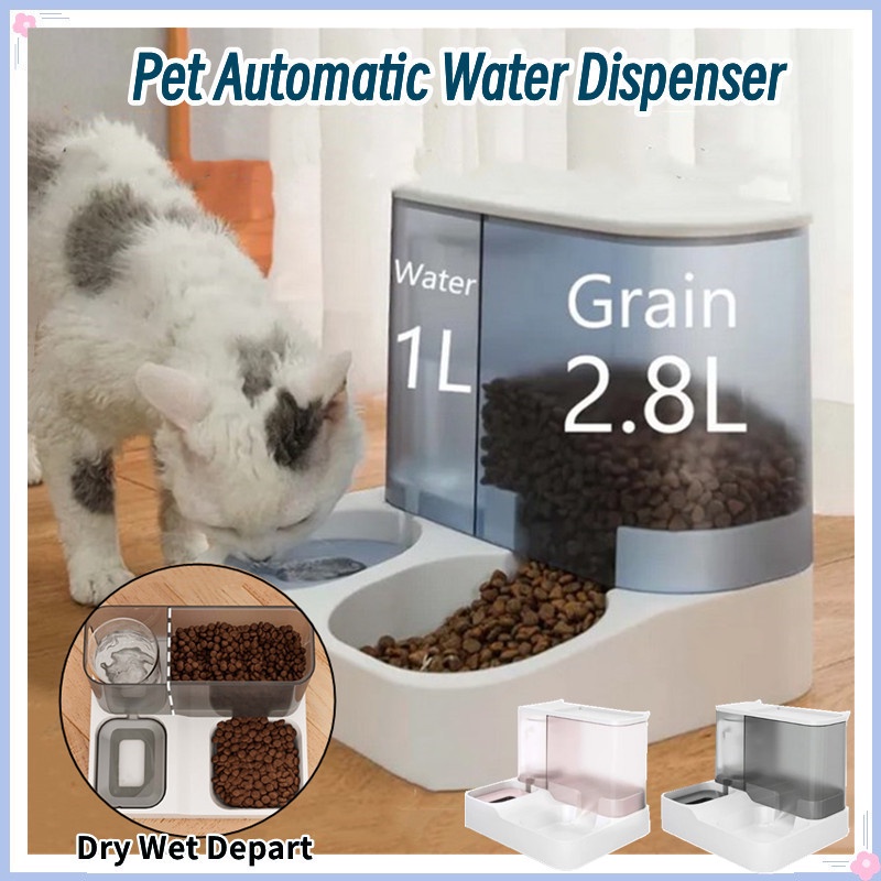 2in1 Pet 1L Automatic Water Feeder With 2.8L Drinking Bowl Apset Pet ...