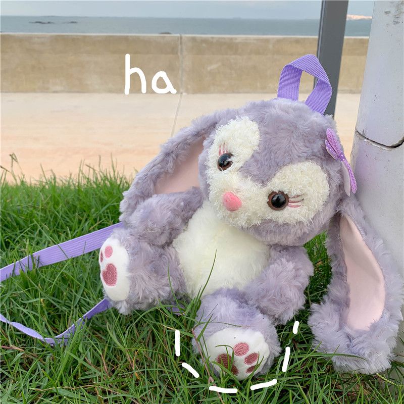 Cartoon Stella Lou Bag Cartoon Doll Bag Purple Rabbit Backpack Cute