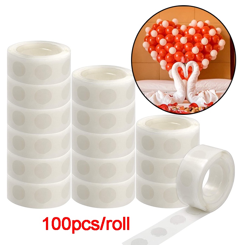 200-1000pcs Glue Point Clear Balloon Glue Removable Adhesive Dots ...