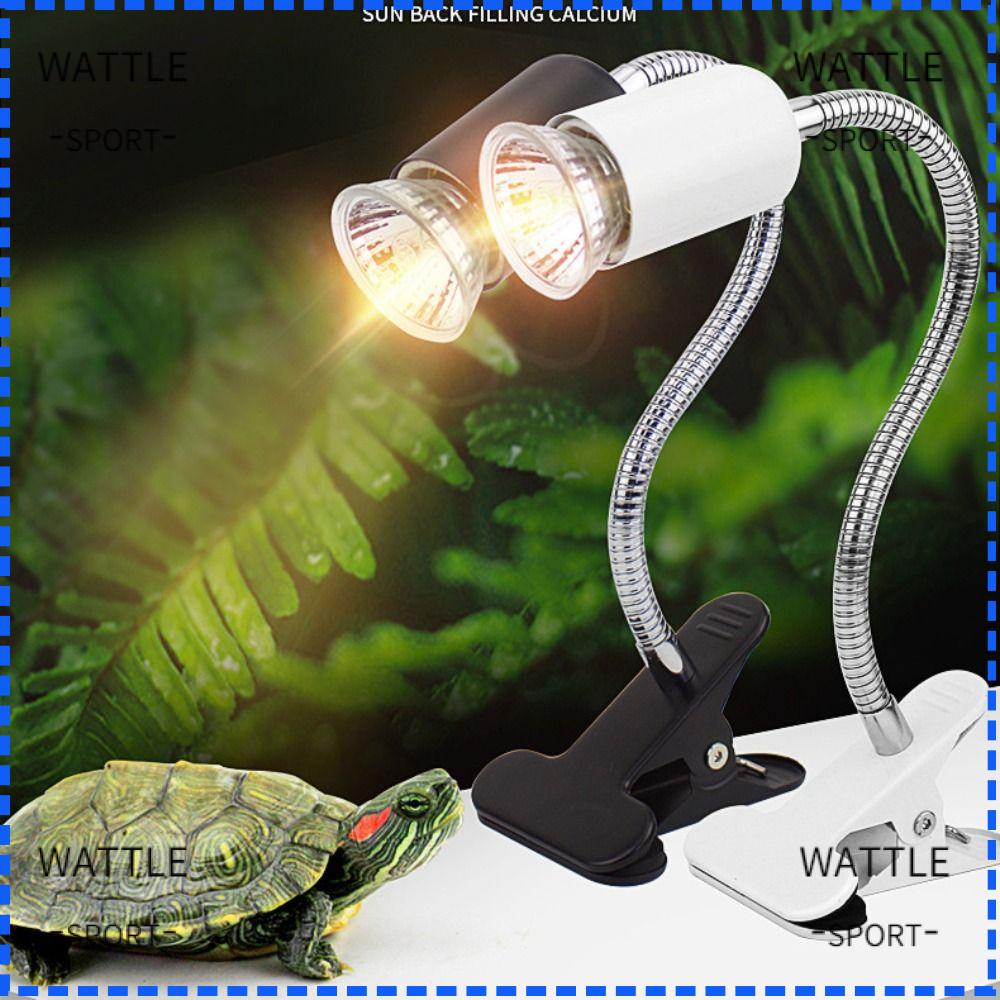 WATTLE Aquarium Heat Lamp, With 1 Bulb Rotary Turtle Lights Clip
