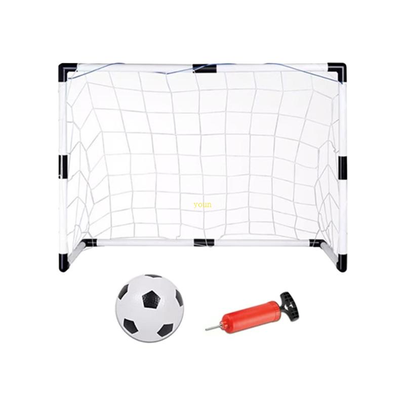 youn Portable Mini Soccer Goal Set for Kids Enjoy Easy Assembly and