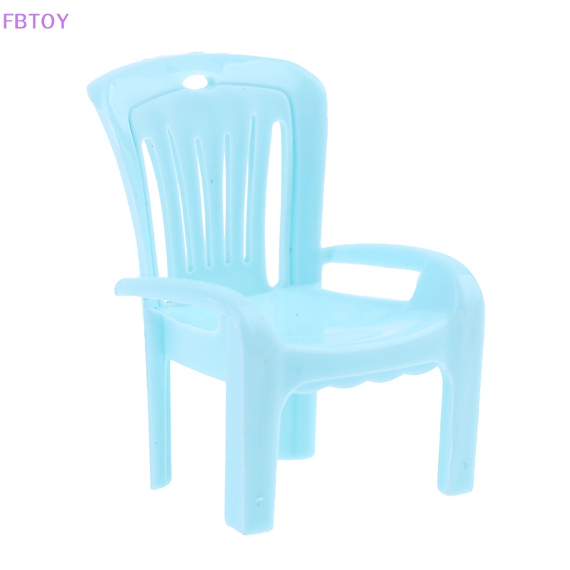 FBTOY Mini Chair Dollhouse Miniature Plastic Chair Armchair Beach Chair ...