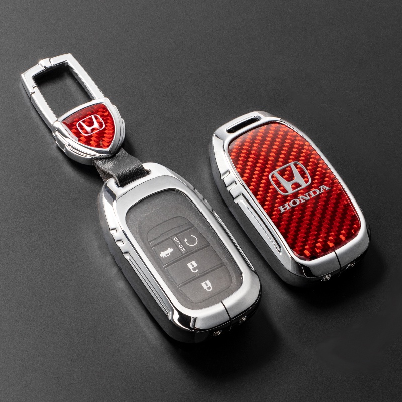 Honda Accord Key Fob Cover Genuine Leather Key Fob Cover For Honda Civic, Accord, CR-V, Pilot – 5-Button Remote Protector Case Honda Civic Accord CR-V Key