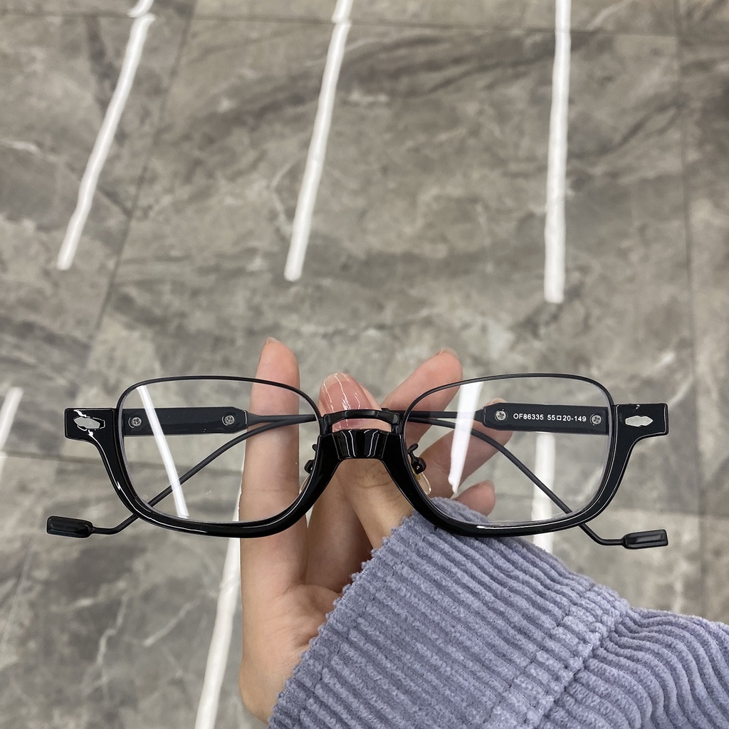 Half transparent frame glasses on sale